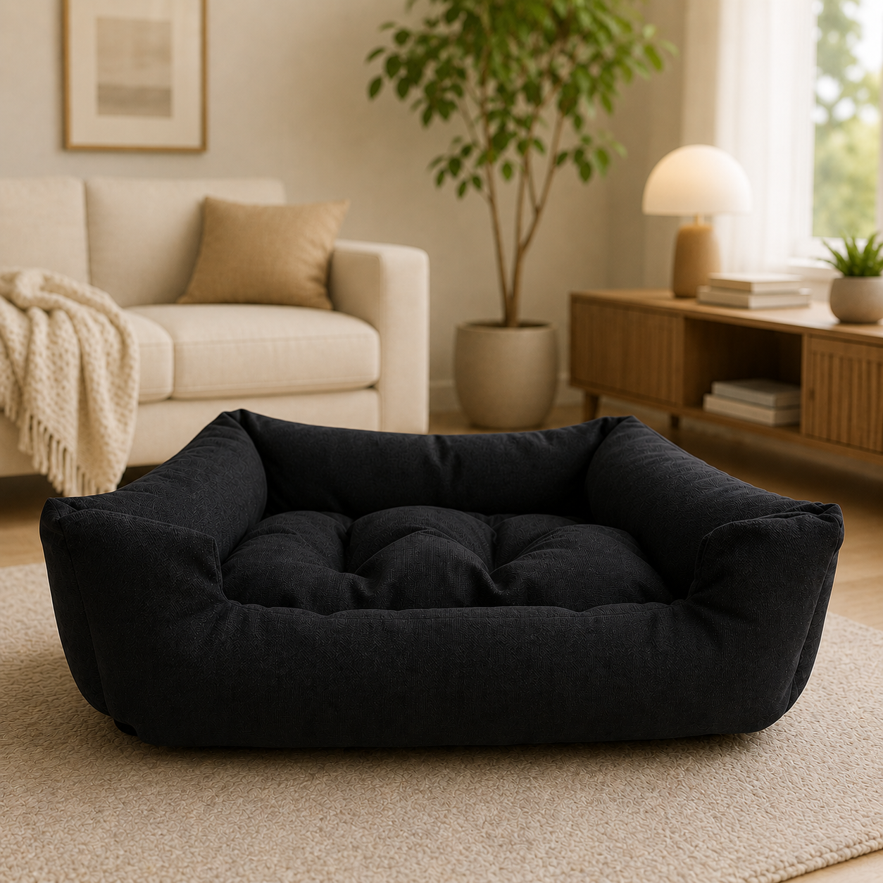 Cama Premium Big Suede Comfort™ - Conforto e Espaço de Verdade Para Cães de Grande Porte