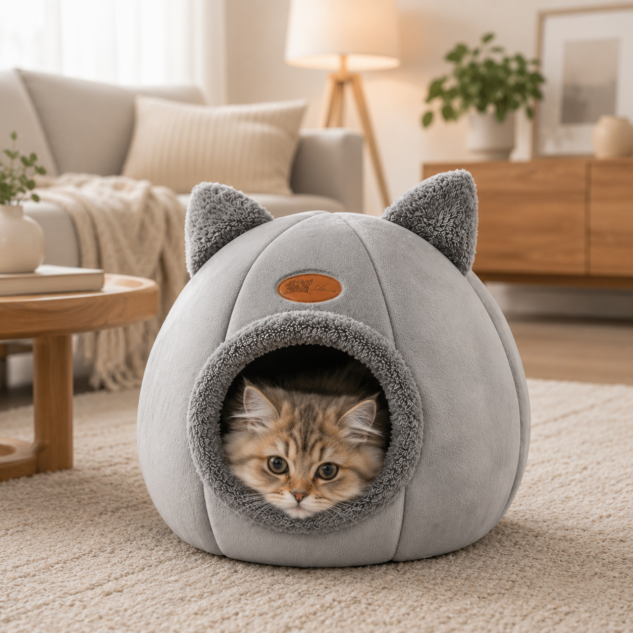 Cama Anti Ansiedade Toca do Miau™ - Perfeita para Aquecer e Proteger seu Pet