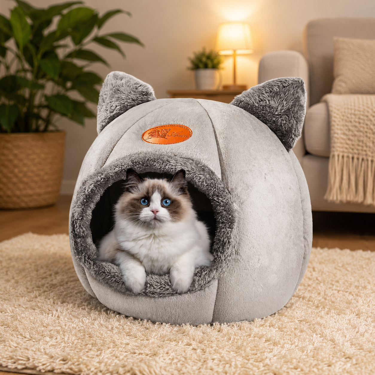 Cama Anti Ansiedade Toca do Miau™ - Perfeita para Aquecer e Proteger seu Pet