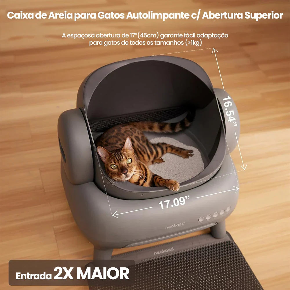 Caixa de Areia Automática Neakasa™ – Autolimpante com App e Design Aberto