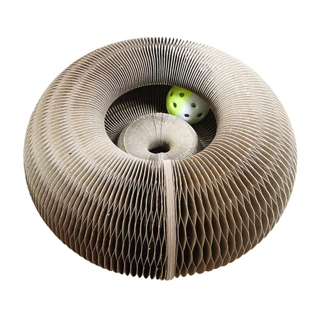 Brinquedo Disco Arranhador com Bolinha – Diversão, Enriquecimento e Alívio do Estresse – Lupzy™
