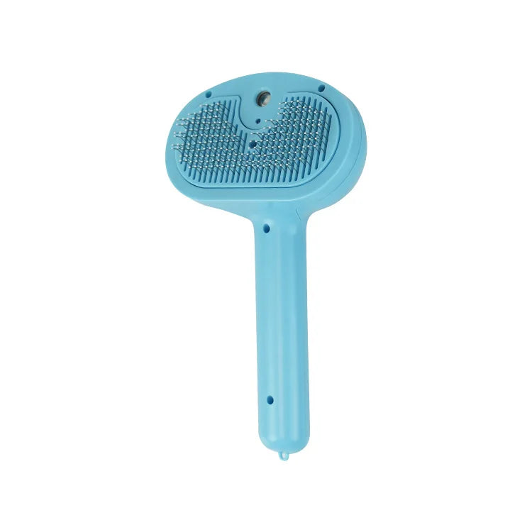 Escova Autolimpante Furly™ – Remove Pelos com Spray e Massagem para Pets
