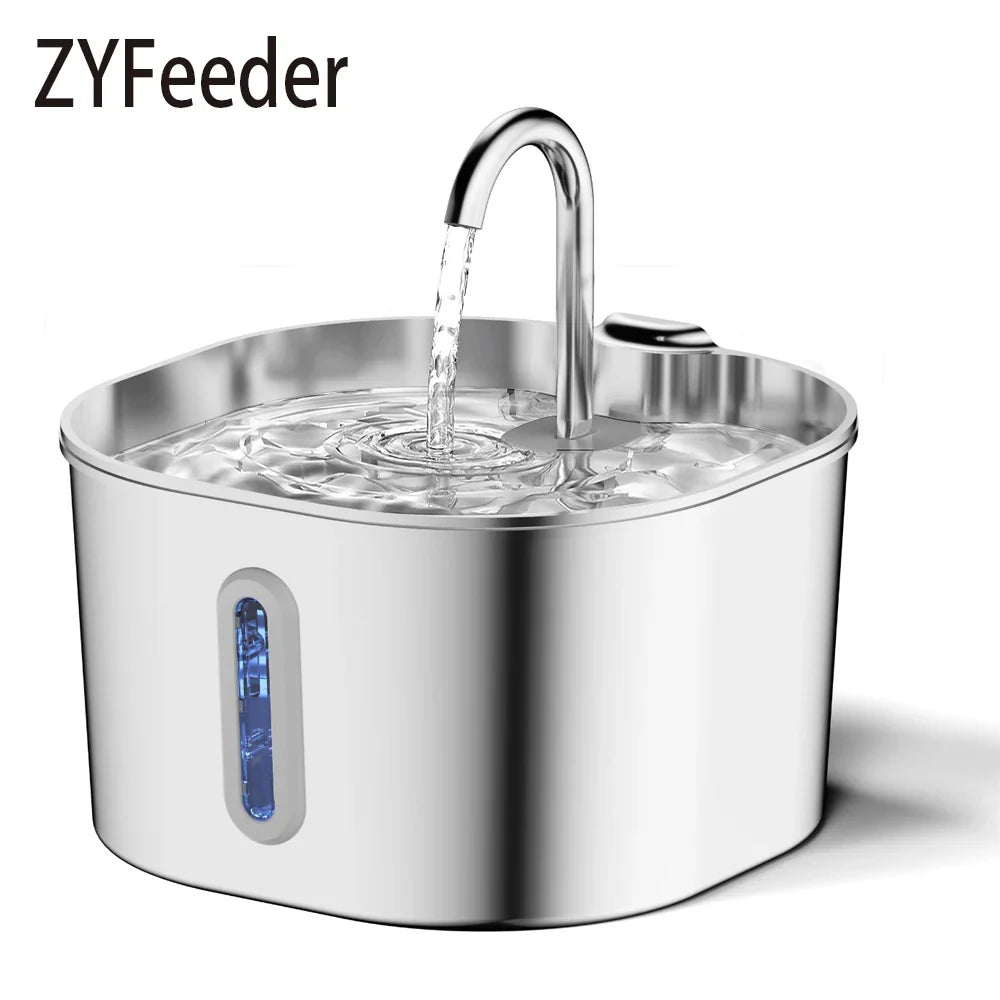 Fonte de Água Automática Inox 2.2L com Janela - FC©