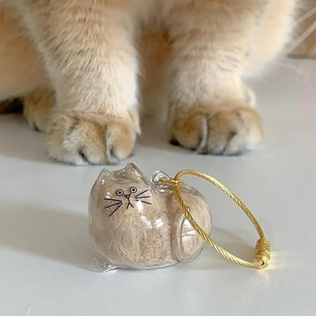 Chaveiro de Acrílico para Pelos de Gatos