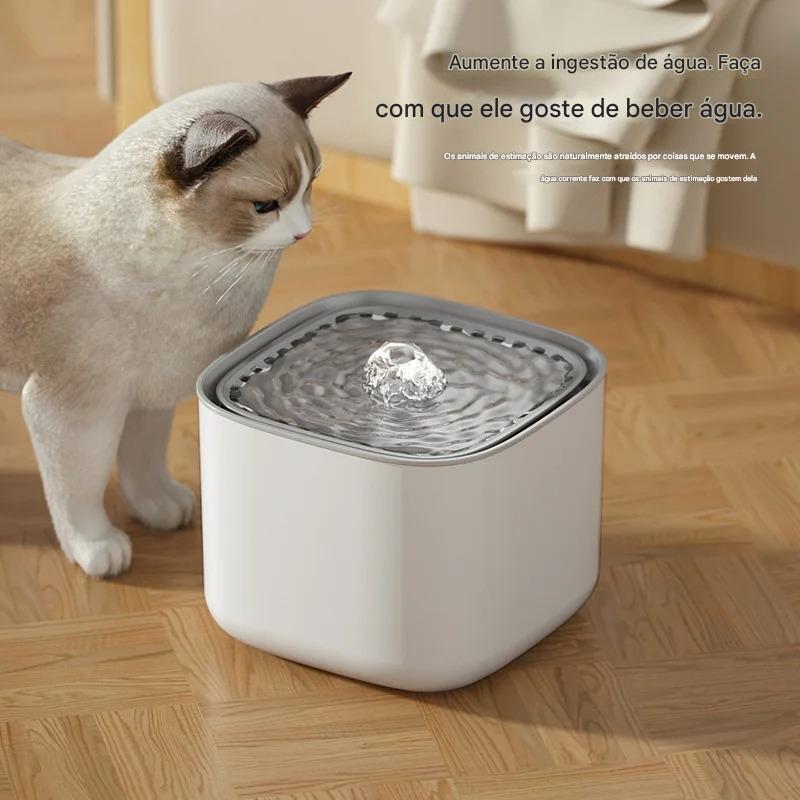 Bebedouro Automático Para Gatos 3L Silencioso Com Filtro USB - FC©