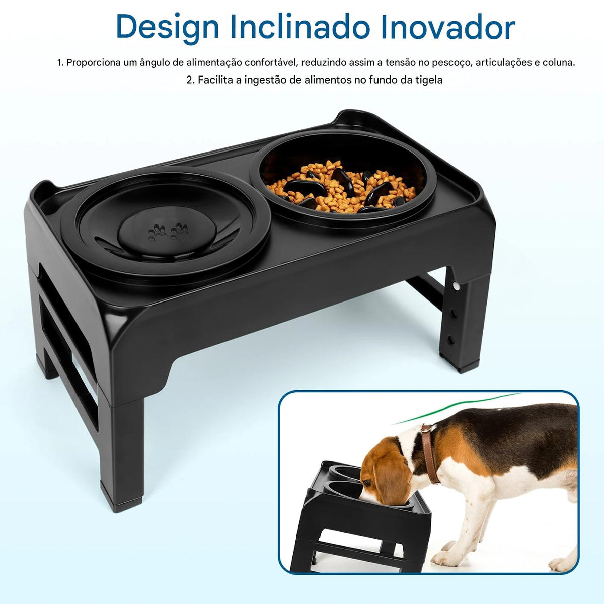 Tigela Elevada Para Cães Suporte Ergonômico - FC©