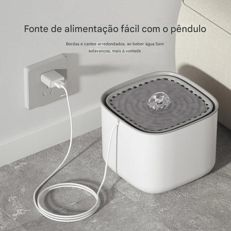 Bebedouro Automático Para Gatos 3L Silencioso Com Filtro USB - FC©