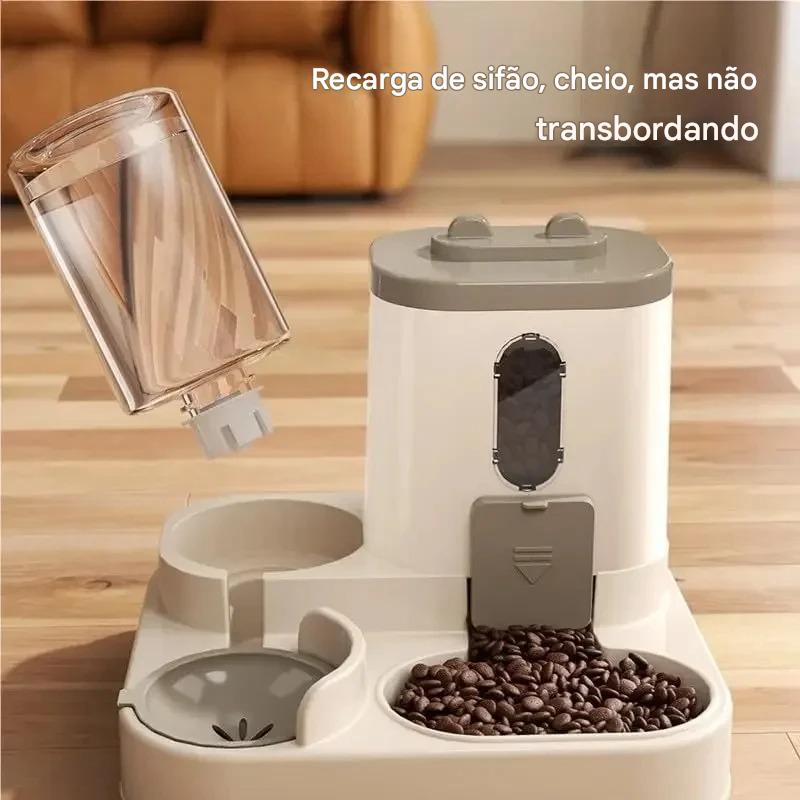 Comedouro Automático e Bebedouro 2 Em 1 DuoFeed AquaPet - FC©