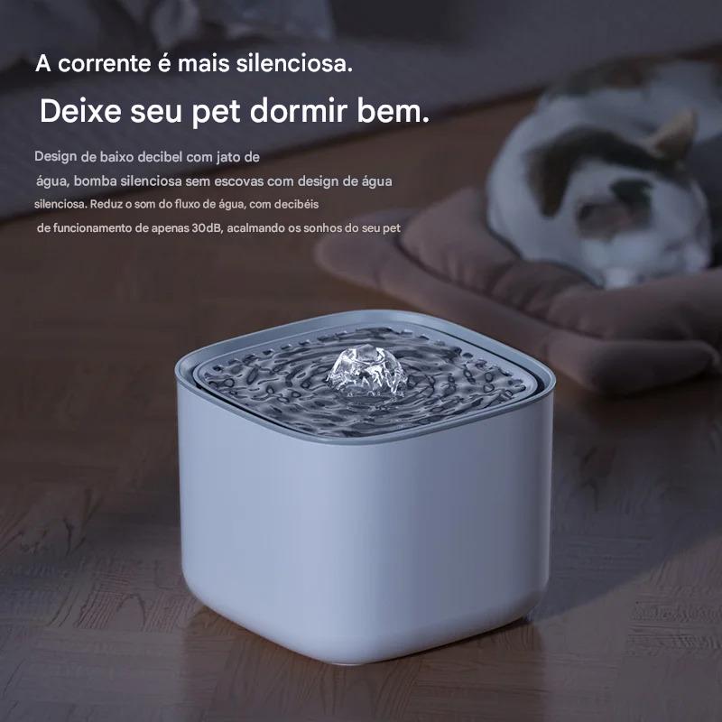 Bebedouro Automático Para Gatos 3L Silencioso Com Filtro USB - FC©