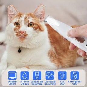 Aparador de Pelos para Pets com Lâmina de Cerâmica Petzu