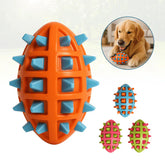 Bola Mordedor Rugby com Spikes e Apito – Brinquedo Resistente para Cães