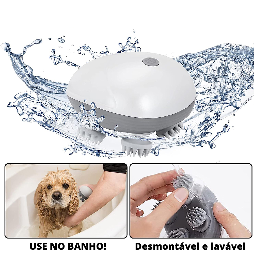 Massageador Elétrico para Pets e Tutores