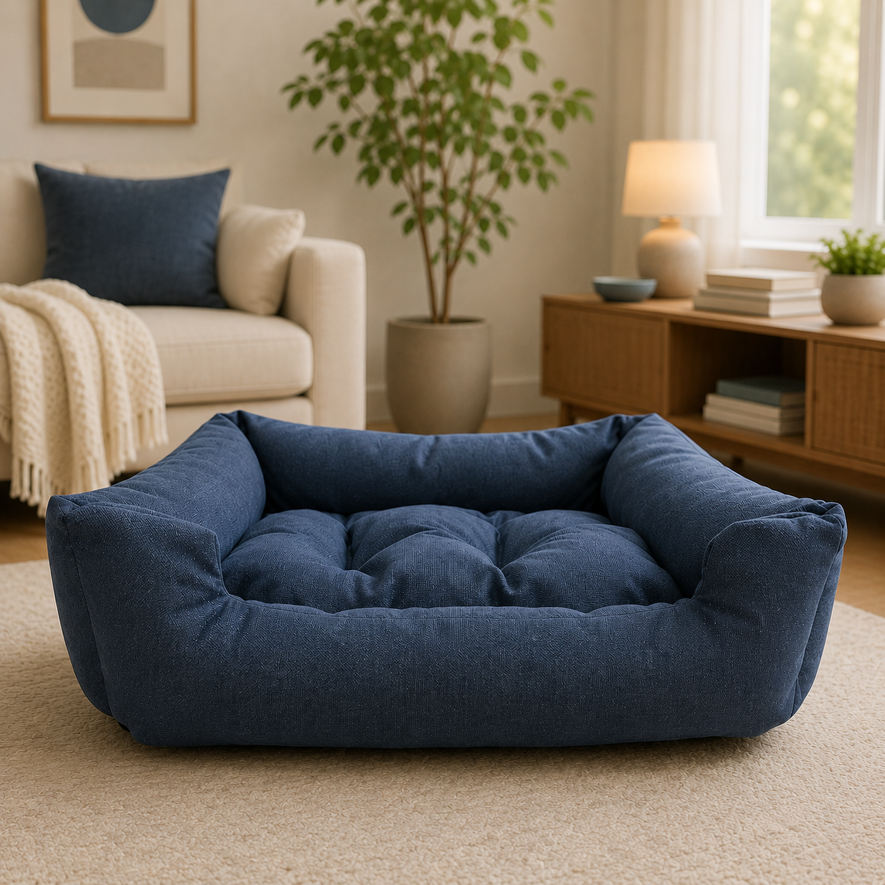 Cama Premium Big Suede Comfort™ - Conforto e Espaço de Verdade Para Cães de Grande Porte