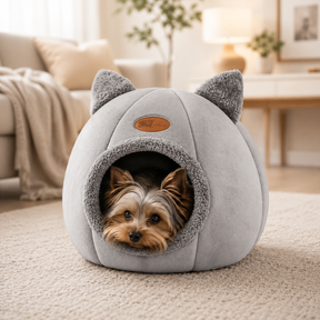 Cama Anti Ansiedade Toca do Miau™ - Perfeita para Aquecer e Proteger seu Pet