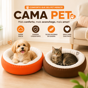 Cama Sherpa Ninho Quentinho™ - Conforto Irresistível Para Dias Frios e Soninhos Tranquilos