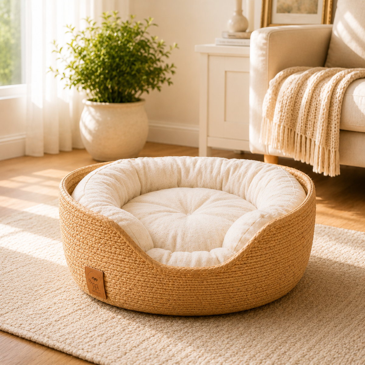 Cama Artesanal de Bambu Elegance™  - Elegância Para sua Casa, Conforto Para o seu Pet