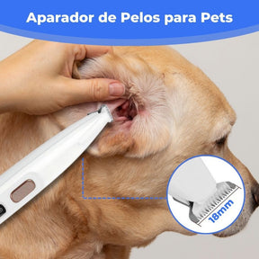 Aparador de Pelos para Pets com Lâmina de Cerâmica Petzu