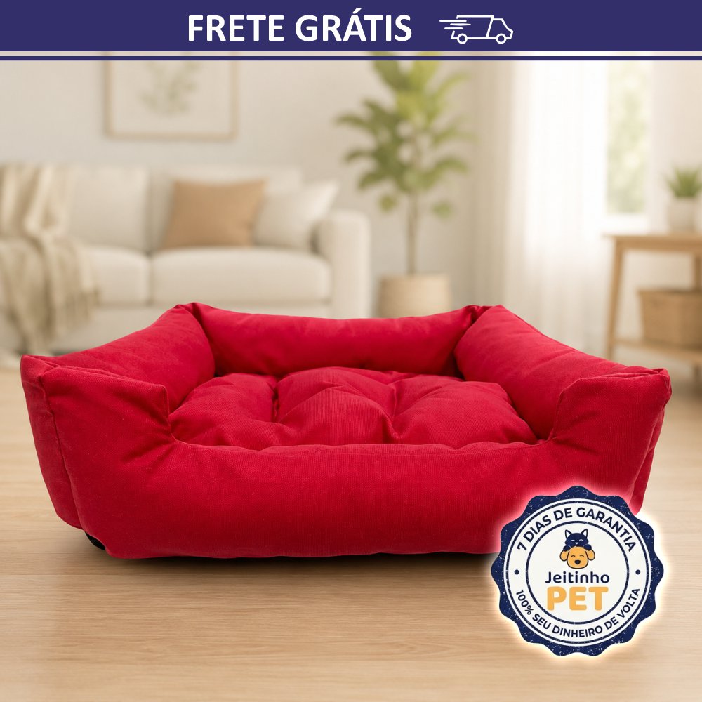 Cama Premium Big Suede Comfort™ - Conforto e Espaço de Verdade Para Cães de Grande Porte