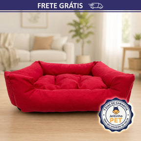 Cama Premium Big Suede Comfort™ - Conforto e Espaço de Verdade Para Cães de Grande Porte