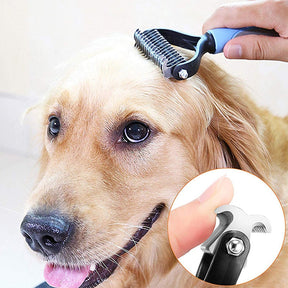 Pente Removedor de Pelos Duplo para Cães e Gatos – Woofline™