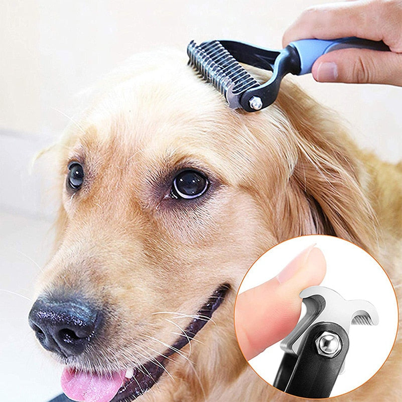 Pente Removedor de Pelos Duplo para Cães e Gatos – Woofline™