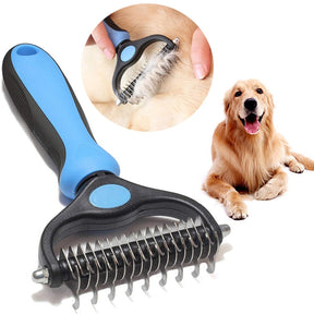 Pente Removedor de Pelos Duplo para Cães e Gatos – Woofline™