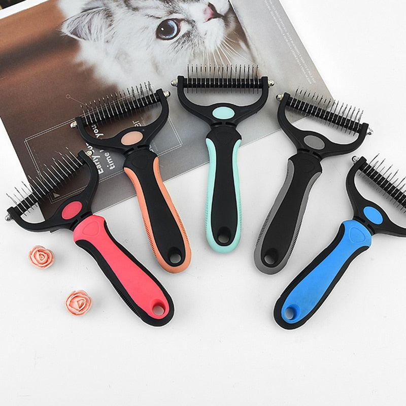 Pente Removedor de Pelos Duplo para Cães e Gatos – Woofline™