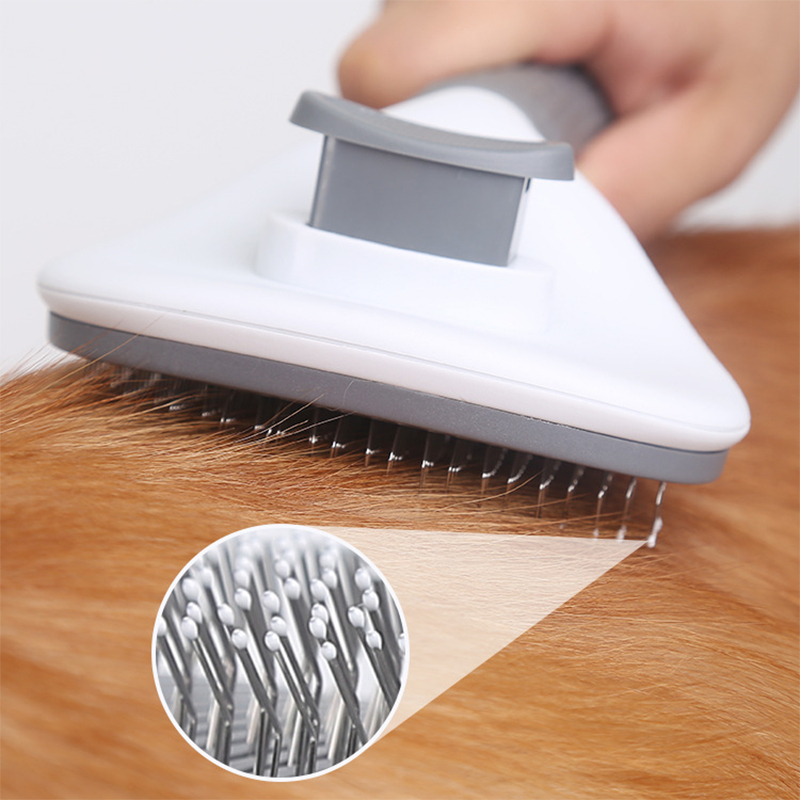 Escova Pente Pet em Plástico e Metal Petzen™ | Remove Pelos com Conforto
