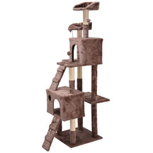 Arranhador Torre Multinível Luxuoso com Casas e Poleiros para Cachorro e Gato 175cm Grupo Melinda™