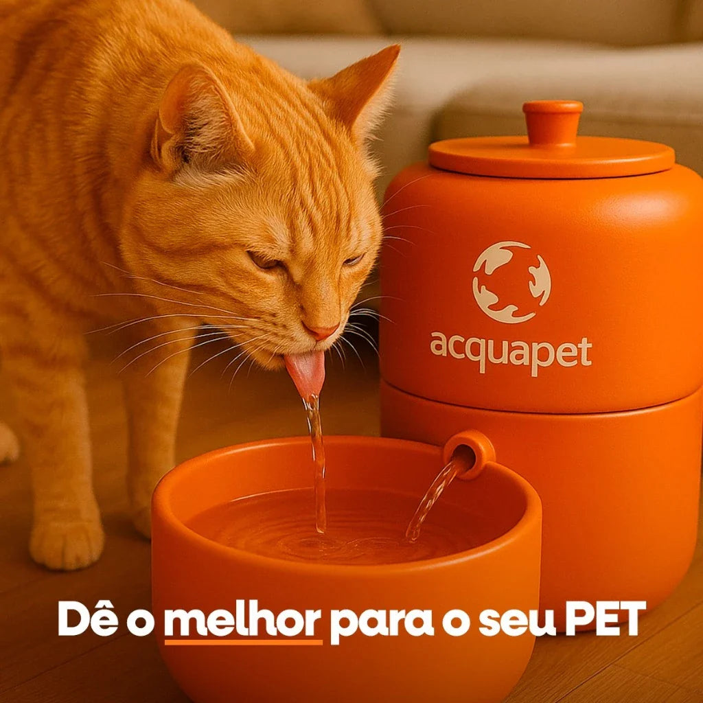 Fonte Bebedouro 4L com Filtro de Carvão e Bomba Silenciosa para Cachorro e Gato Bivolt AcquaPet™