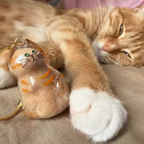 Chaveiro de Acrílico para Pelos de Gatos