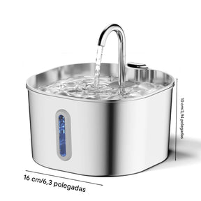 Fonte de Água Automática Inox 2.2L com Janela - FC©