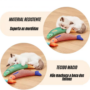 Brinquedo Peixinho com Som e Catnip Interativo para Gatos