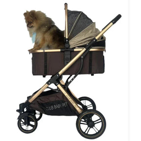 Carrinho Pet 3 em 1 Dobrável com Amortecedor e Rodas 360° para Cachorro e Gato Unique™