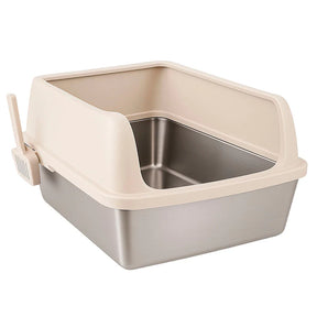 Caixa de Areia Super Premium - Aberta com Bandeja em Aço Inox e Pá Grande – Duty™ | Zero Odor e Máxima Higiene